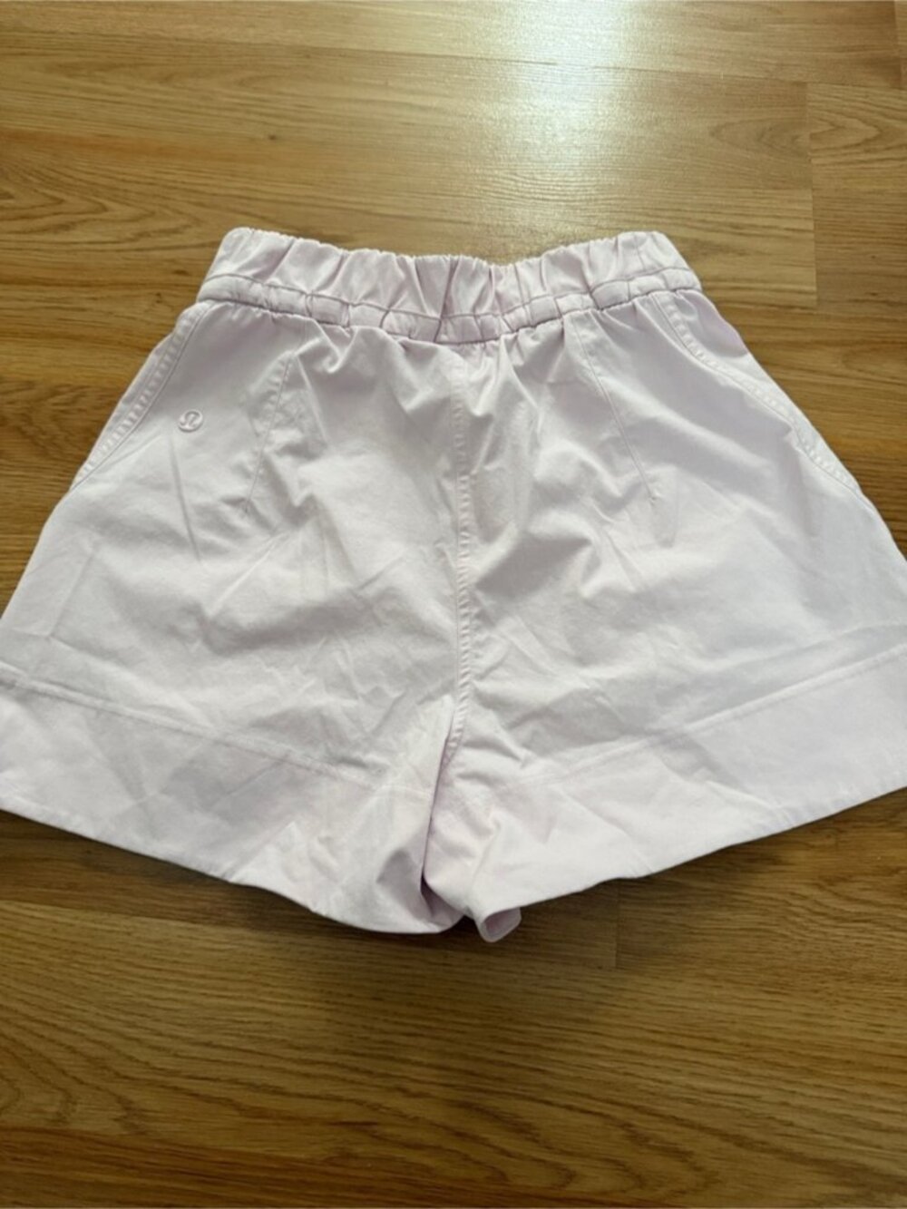 Light Pink Athletic Drawstring Shorts - Picture 2 of 3